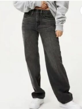 Good American Good '90s Loose Fit Jeans Black 183 Size 27 US 4